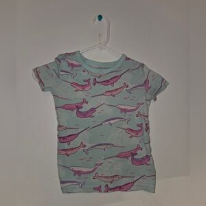 Rumi + Ryder Kids' Narwhal Print Pajamas - Blue and Pink